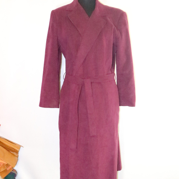 purple wrap coat